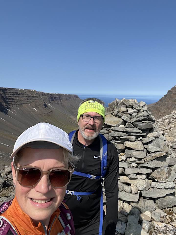 Við Dúi komin upp úr Sunndal í Súganda á leið okkar yfir Klofningsheiði.