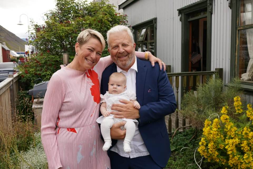 Sigga með Gísla Halldóri og Hildi Theódóru.