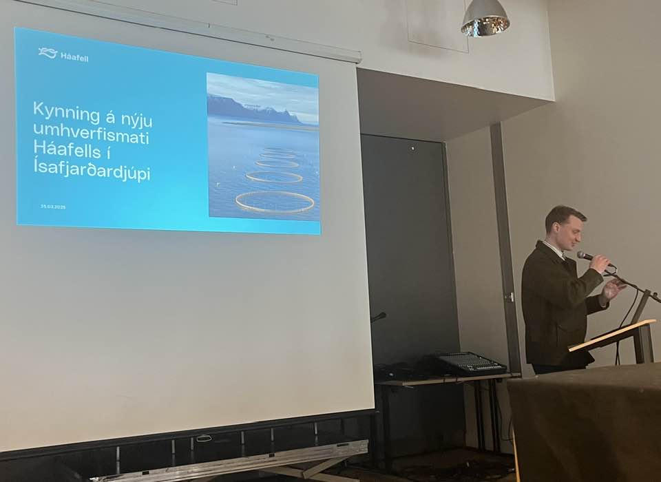 Gauti Geirs á kynningu Háafells á umhverfismati í Ísafjarðardjúpi.