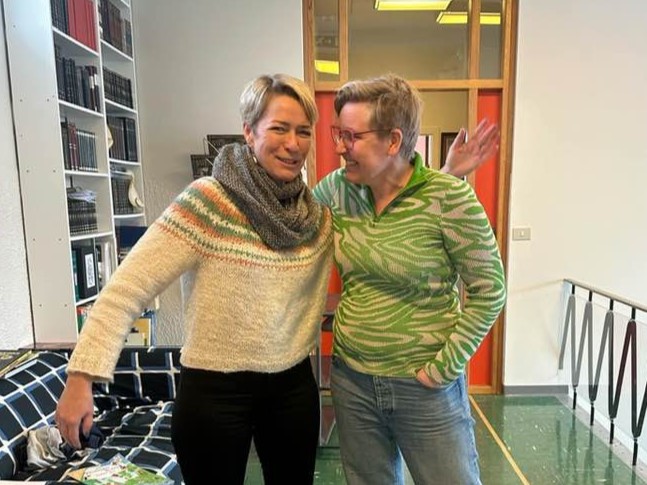 Sigga Júlla og Jóna Lára, skólastjóri GÖ.