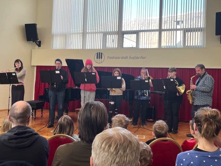 Frá nemendarónleikum í Tónlistarskólanum.