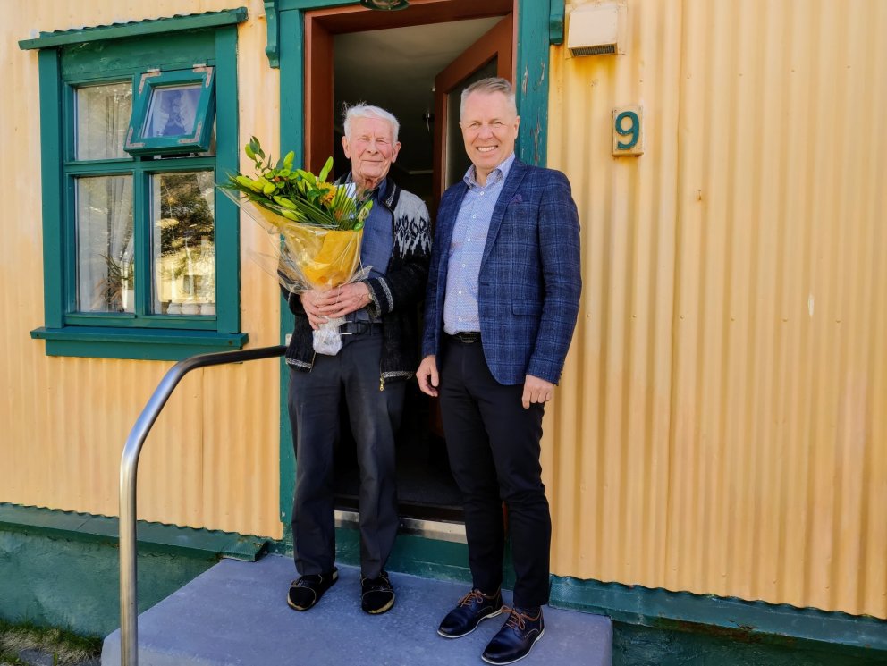 Frá 90 ára afmæli Villa Valla, heiðursborgara Ísafjarðarbæjar.