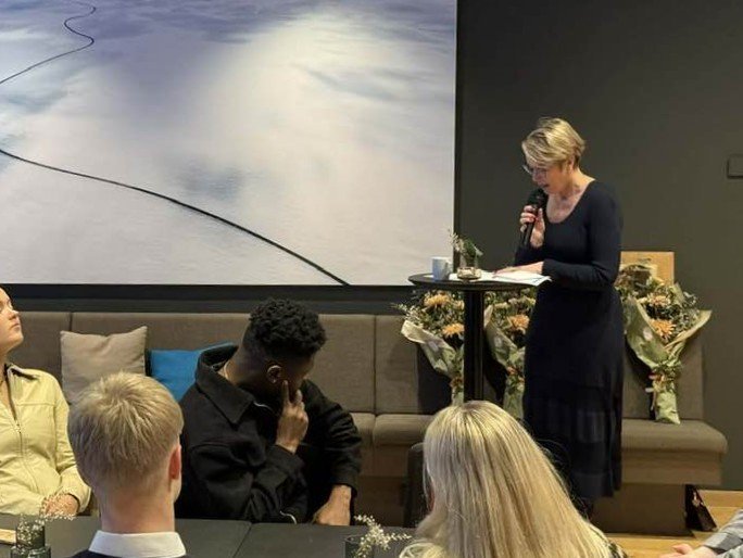 Við athöfnina þegar íþróttamaður Ísafjarðarbæjar var útnefndur.