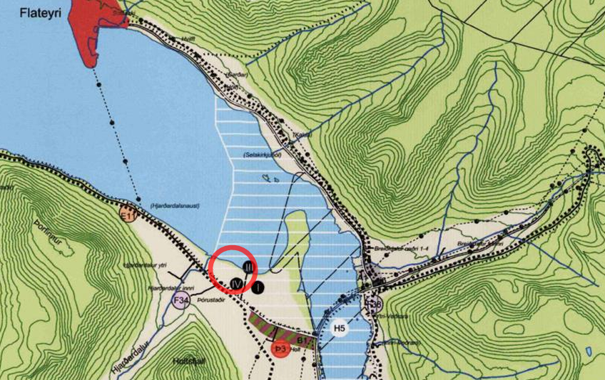Hluti af Aðalskipulagi Ísafjarðarbæjar 2008-2020. Skipulagssvæðið er innan rauða hringsins. Mynd Ef&hellip;