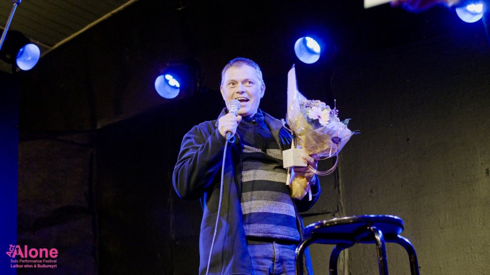 Ómar Smári Helgason, bæjarlistamaður Ísafjarðarbæjar 2019.
Mynd: Act Alone – Ásgeir Helgi Þrastarso…