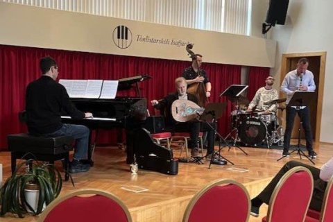 Jazzhljómsveit Sigmars Matthíassonar í Hömrum.