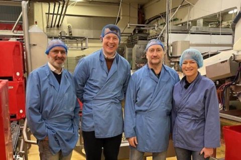 Í Kampa. Árni, Gylfi, Salmar og Sigríður Júlía.