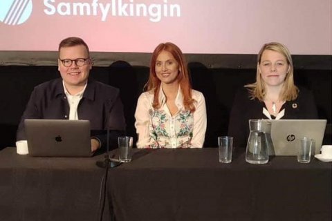 Guðmundur Ari, bæjarfulltrúi á Seltjarnarnesi, Hildur Rós, bæjarfulltrúi í Hafnarfirði, og Arna Lára…