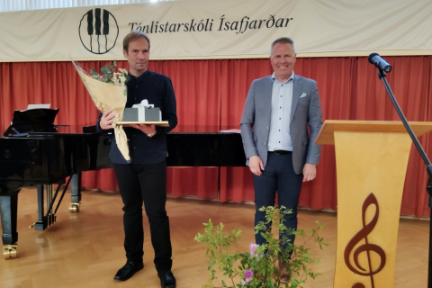 Madis Mäekalle og Birgir Gunnarsson, bæjarstjóri Ísafjarðarbæjar.