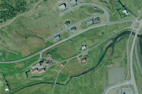 Líklegt svæði fyrir nýtingu jarðhita samkvæmt athugunum Íslenskra orkurannsókna fyrir OV. 
Mynd: Lo…