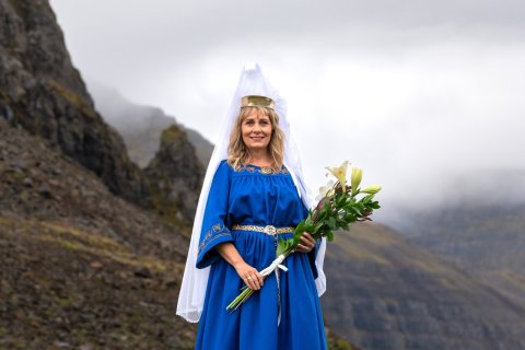 Fjallkona Ísafjarðarbæjar 2025, Svava Rán Valgeirsdóttir.
Mynd: Haukur Sigurðsson.