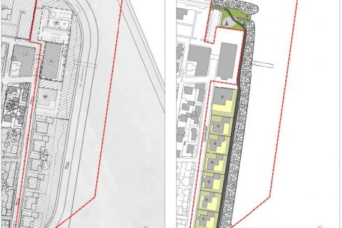 Myndin sýnir breytingar sem gerðar voru á deiliskipulagi vegna lagningar göngustígsins.